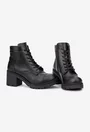 Botine dama negre din piele naturala