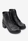 Botine dama negre din piele naturala