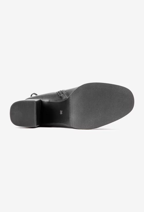 Botine dama negre din piele naturala