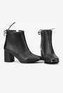 Botine dama negre din piele naturala