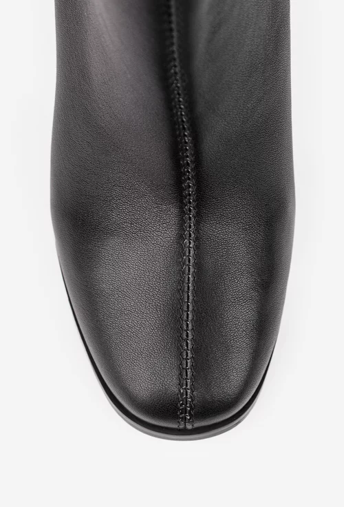 Botine dama negre din piele naturala
