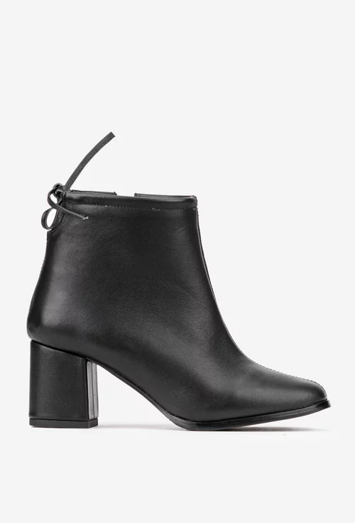 Botine dama negre din piele naturala