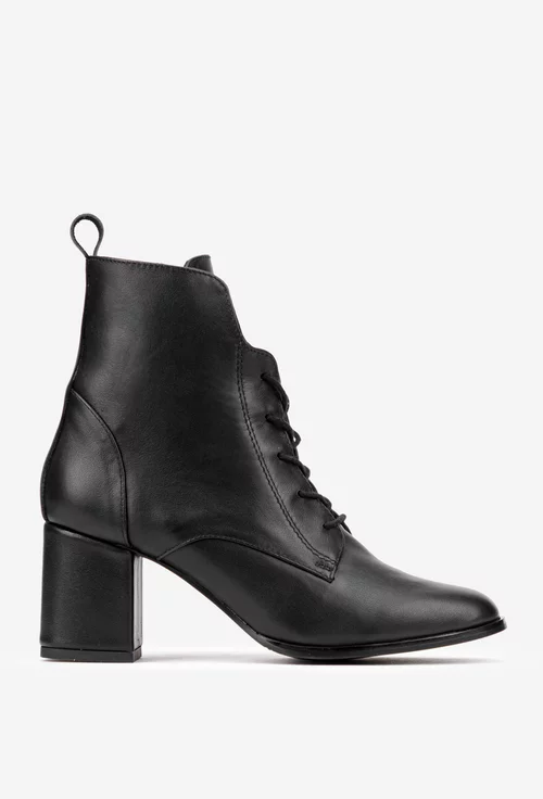Botine dama negre din piele naturala