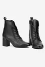 Botine dama negre din piele naturala