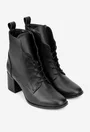 Botine dama negre din piele naturala