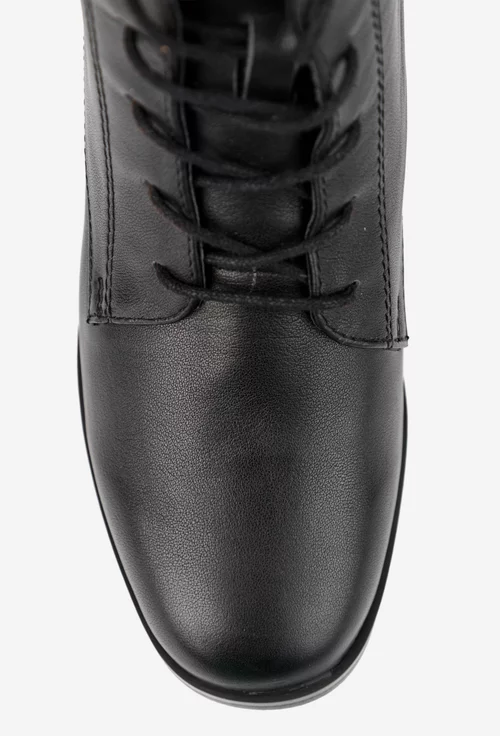 Botine dama negre din piele naturala