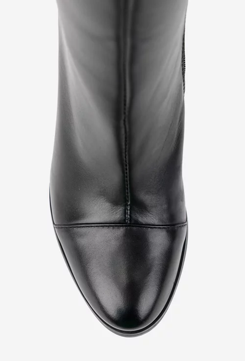 Botine dama negre din piele naturala