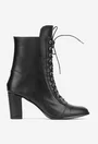 Botine dama negre din piele naturala