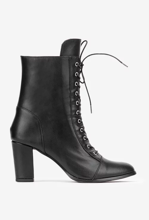 Botine dama negre din piele naturala