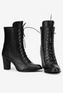 Botine dama negre din piele naturala