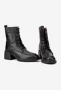 Botine dama negre din piele naturala