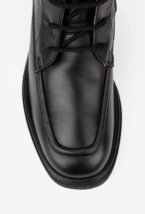 Botine dama negre din piele naturala