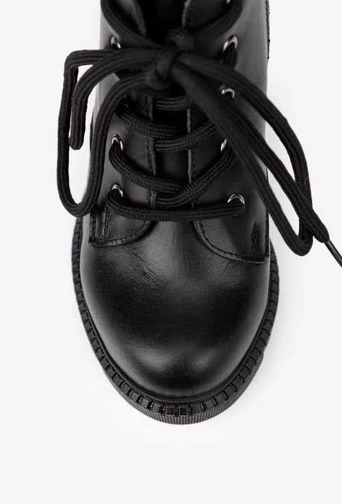 Botine dama negre din piele naturala