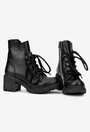 Botine dama negre din piele naturala
