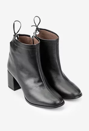 Botine dama negre din piele naturala