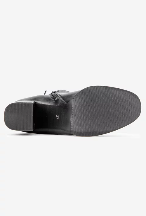 Botine dama negre din piele naturala picture - 4