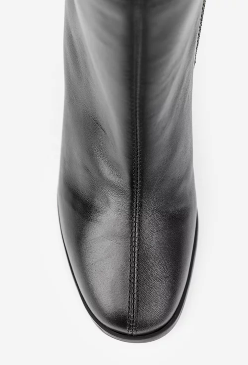 Botine dama negre din piele naturala picture - 6