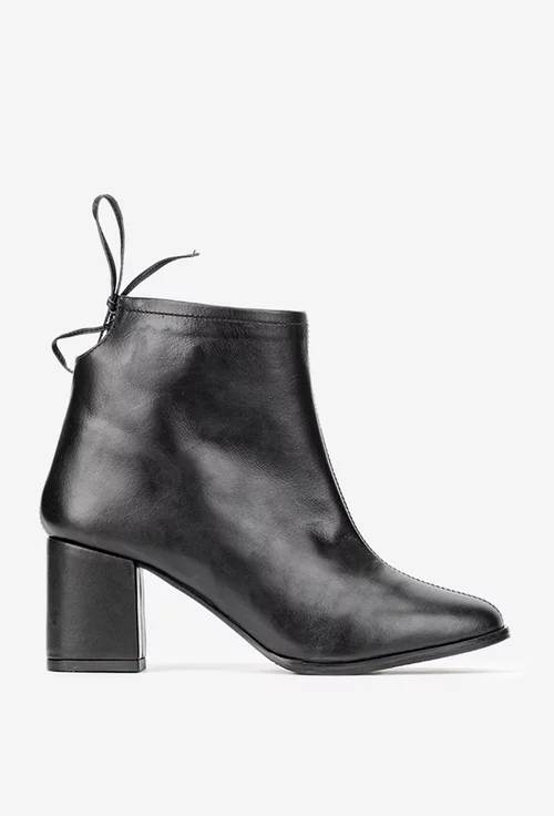 Botine dama negre din piele naturala picture - 2