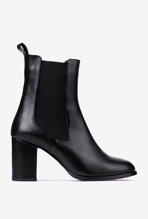 Botine dama negre NUR din piele naturala