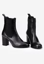 Botine dama negre NUR din piele naturala