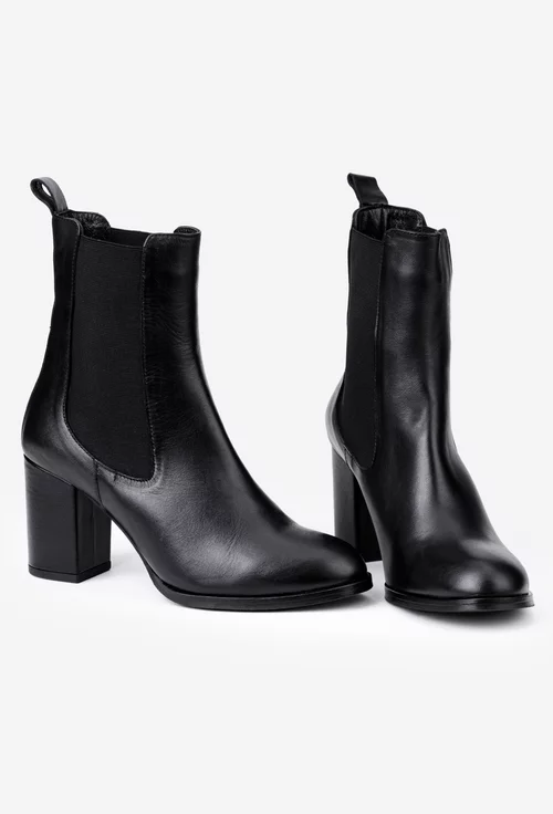 Botine dama negre NUR din piele naturala