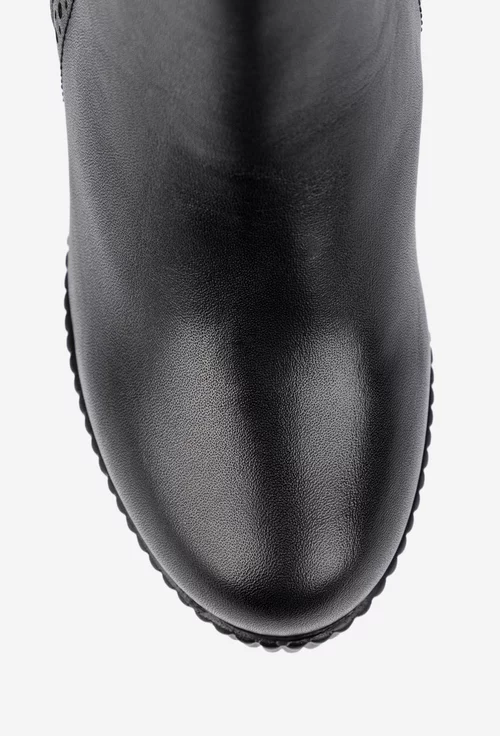 Botine dama negre NUR din piele naturala