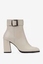 Botine dama NUR bej din piele naturala