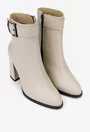 Botine dama NUR bej din piele naturala