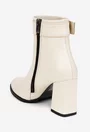 Botine dama NUR bej din piele naturala