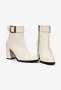 Botine dama NUR bej din piele naturala