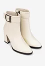 Botine dama NUR bej din piele naturala