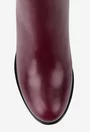 Botine dama NUR bordo din piele naturala