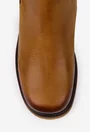 Botine dama NUR din piele maro cu elastic