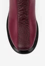 Botine dama NUR din piele naturala burgundy