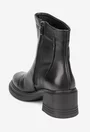 Botine dama NUR din piele neagra cu fermoar