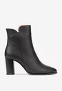Botine dama NUR din piele neagra cu varful ascutit