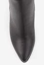 Botine dama NUR din piele neagra cu varful ascutit
