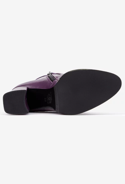 Botine dama NUR mov din piele naturala