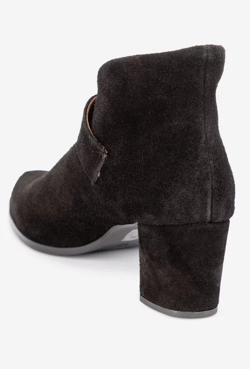 Botine dama NUR negre din piele intoarsa picture - 4