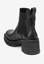 Botine dama NUR negre din piele naturala