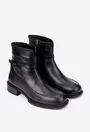 Botine dama NUR negre din piele naturala
