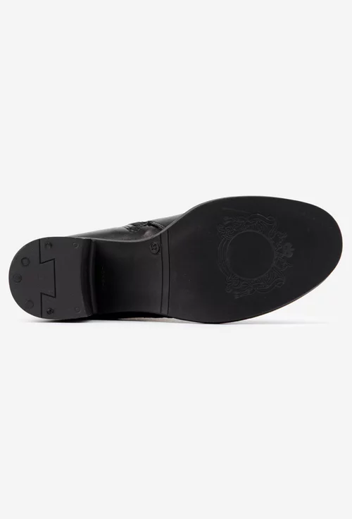 Botine dama NUR negre din piele naturala picture - 4