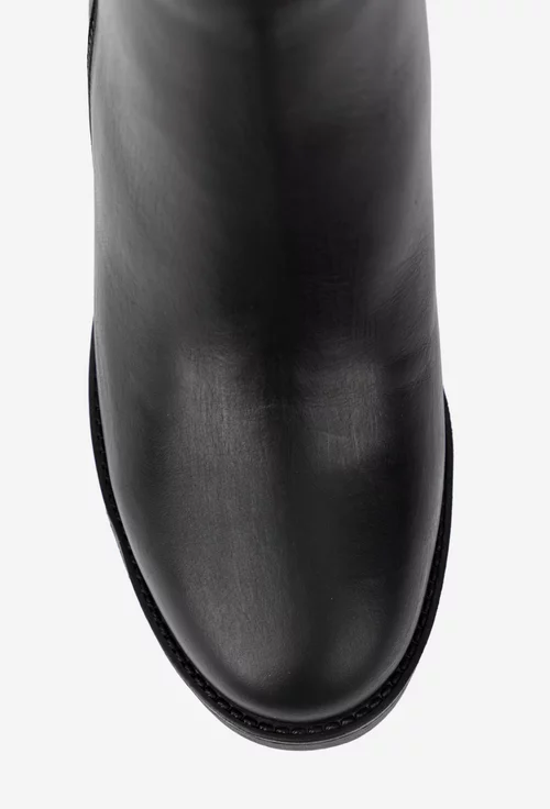 Botine dama NUR negre din piele naturala picture - 6