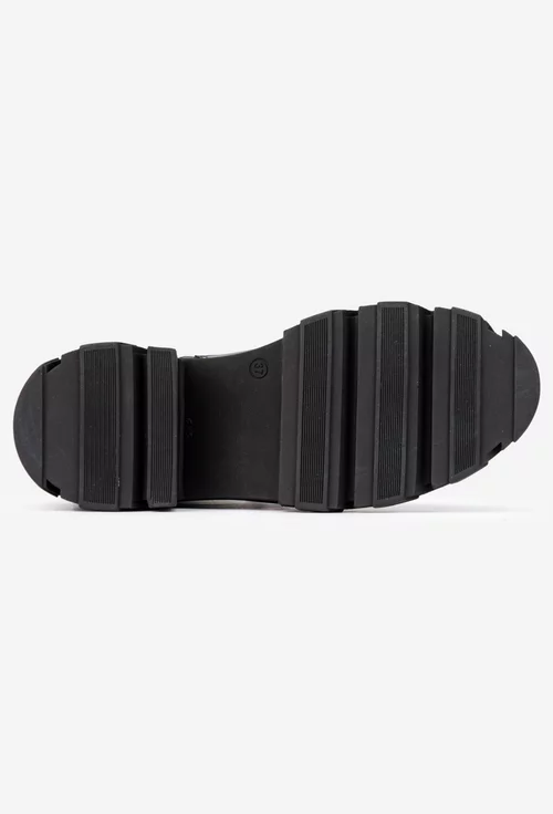 Botine dama NUR negre din piele naturala picture - 4