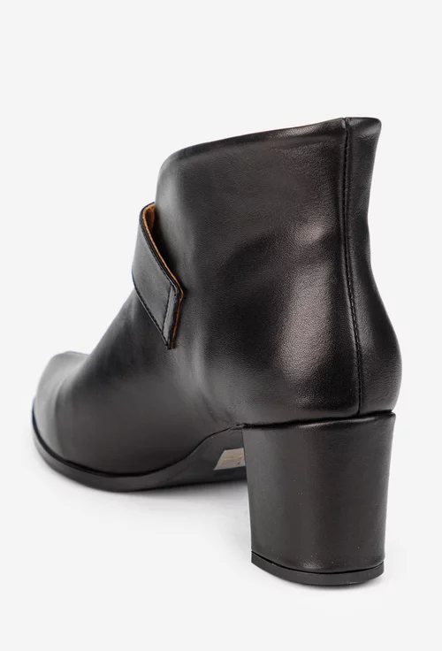 Botine dama NUR negre din piele naturala picture - 3
