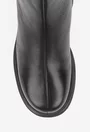 Botine dama NUR negre din piele naturala cu fermoar