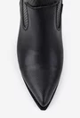 Botine dama NUR negre din piele naturala tip cowboy