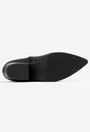 Botine dama NUR negre din piele naturala tip cowboy