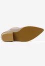 Botine dama NUR taupe din piele naturala cu fermoar la spate