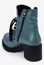 Botine dama verzi din piele naturala